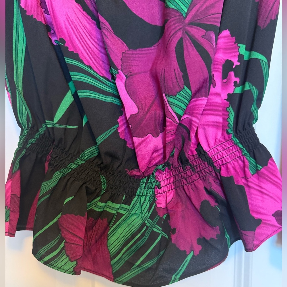 MICHAEL Michael Kors Floral Blouse - Black and Pink - Picture 3 of 6
